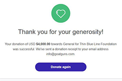 Donation to the Thin Blue Line Foundation