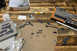 Painting process of the Halloween AK-47 Production photo of Jakal model