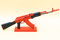 The red and black AK-47 Image of the red AK-47 Model
