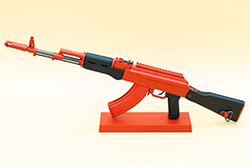 The red and black AK-47 Image of the red AK-47 Model