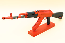 The red and black AK-47 Image of the red AK-47 Model