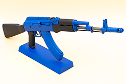 The blue and black AK-47 Image of the blue AK-47 Model