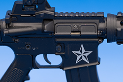Nautical Star printed Receiver Image of a receiver with a Nautical Star printed on the mag-well.