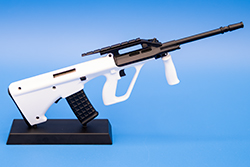 The black and white out AUG Image of AUG-A2 model The Ounce