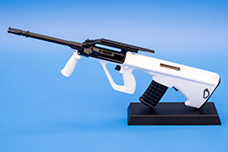 The black and white out AUG Image of AUG-A2 model The Ounce