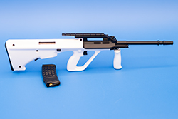 The black and white out AUG Image of AUG-A2 model The Ounce