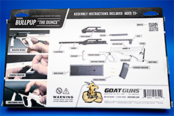 The black and white out AUG Image of a box for the AUG-A2 model The Ounce