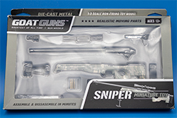 The camo AWM Image of the front of the current American Sniper AWM Model in box