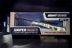 The camo AWM model in preassembled box American Sniper in its preassembled display box - Photo by Nick Onofrio