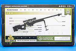 The black AWM Image of the back of an early Panther AWM Model box