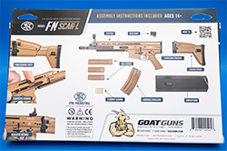 The Tan FN SCAR box rear panel Tan FN SCAR box back
