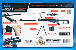 The black M82A1 Box Image of the Almighty M82A1 Model in Box from the Back