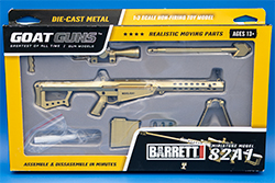 The gold M82A1 in Box Image of the Chest Candy M82A1 Model Boxed Front Side