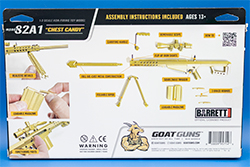 The gold M82A1 in Box Image of the Chest Candy M82A1 Model Boxed back Side