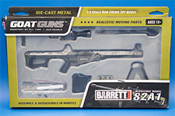 The OD green and black M82A1 in Box Image of the Crusher M82A1 Model Boxed Front Side
