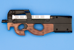 RC-P90 image of the Goldeneye black and wood P90 model